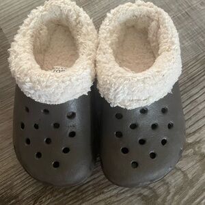 Toddler Fleece Lined Brown Sox